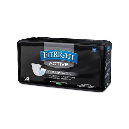 Fitright Active Male Guards, 6" X 11", White, 52-pack, 4 Pack-carton