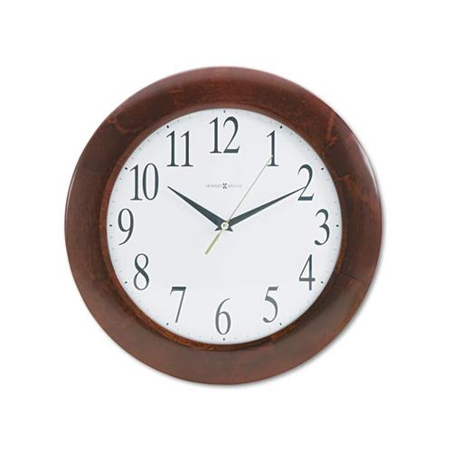 Corporate Wall Clock, 12.75" Overall Diameter, Cherry Case, 1 Aa (sold Separately)