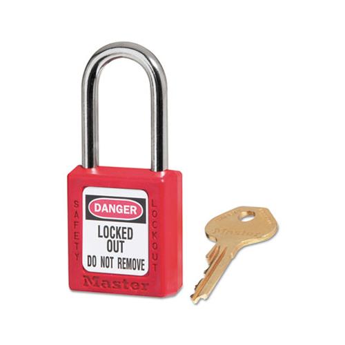 Government Safety Lockout Padlock, Zenex, 1 1-2", Red, 1 Key, 6-box