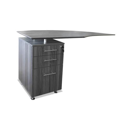 Medina Series Laminate Pedestal, 15.5w X 18.13d X 26.63h, Gray Steel