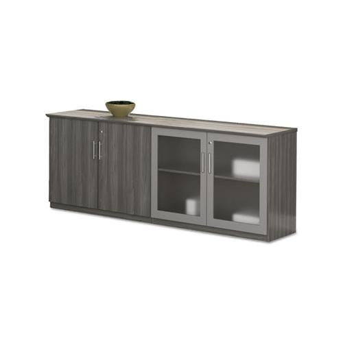 Medina Series Low Wall Cabinet With Doors, 72w X 20d X 29 1-2h, Gray Steel, Box2