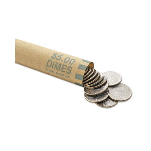 Nested Preformed Coin Wrappers, Dimes, $5.00, Green, 1000 Wrappers-box