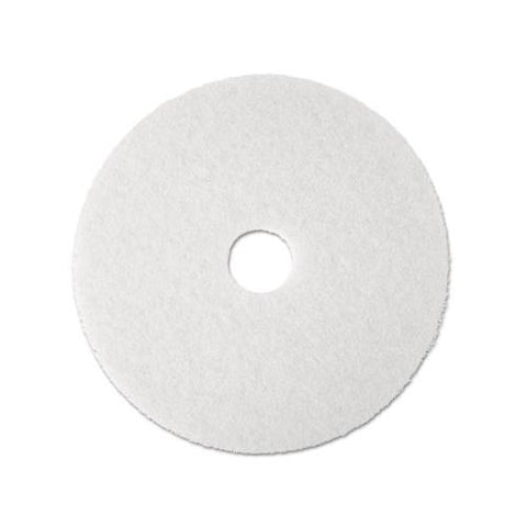 Super Polish Floor Pad 4100, 17" Diameter, White, 5-carton