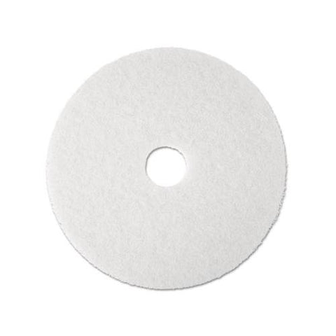 Super Polish Floor Pad 4100, 19" Diameter, White, 5-carton