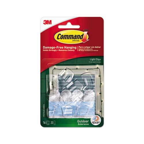 All Weather Hooks And Strips, Plastic, Small, 16 Clips And 20 Strips-pack