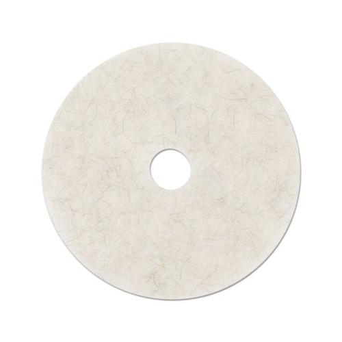 Ultra High-speed Natural Blend Floor Burnishing Pads 3300, 24" Dia., White, 5-ct