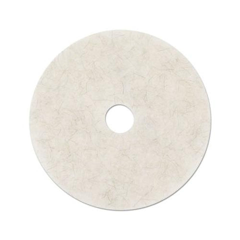 Ultra High-speed Natural Blend Floor Burnishing Pads 3300, 24" Dia., White, 5-ct