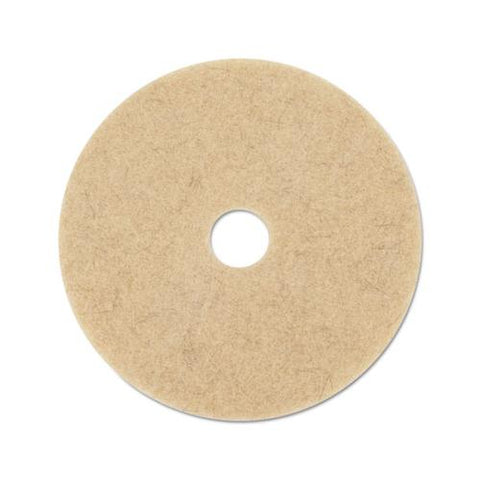 Ultra High-speed Natural Blend Floor Burnishing Pads 3500, 27" Dia., Tan, 5-ct