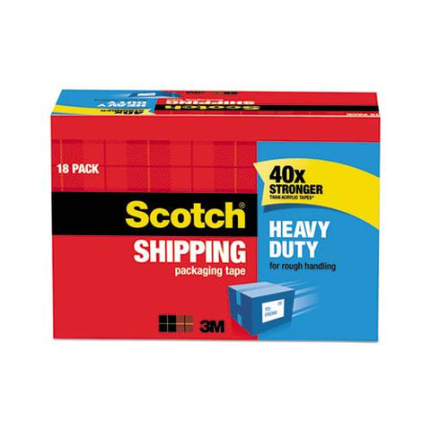 3850 Heavy-duty Packaging Tape Cabinet Pack, 3" Core, 1.88" X 54.6 Yds, Clear, 18-pack