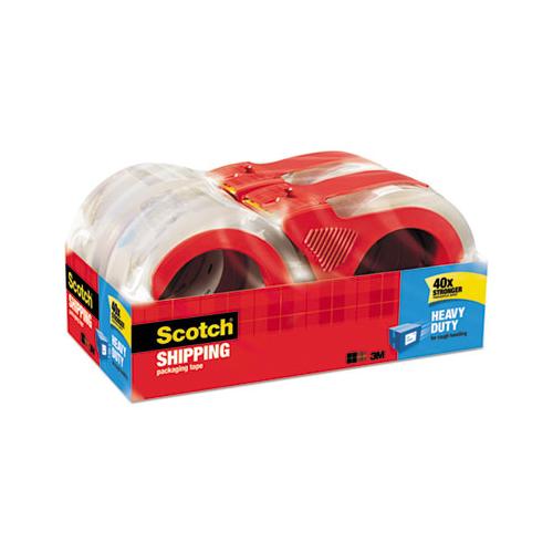 3850 Heavy-duty Packaging Tape With Dispenser, 3" Core, 1.88" X 54.6 Yds, Clear, 4-pack