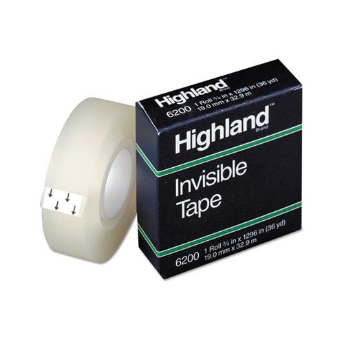 Invisible Permanent Mending Tape, 1" Core, 0.75" X 36 Yds, Clear