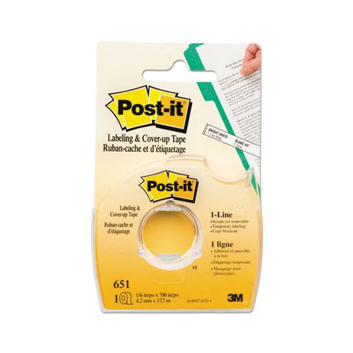 Labeling & Cover-up Tape, Non-refillable, 1-6" X 700" Roll