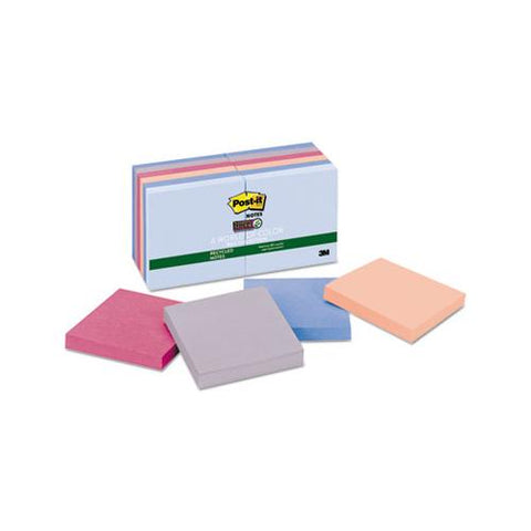Recycled Notes In Bali Colors, 3 X 3, 90-sheet, 12-pack