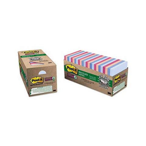 Recycled Notes In Bali Colors, 3 X 3, 70-sheet, 24-pack