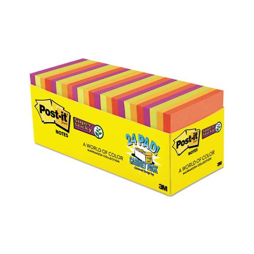 Pads In Marrakesh Colors, 3 X 3, 70-sheet, 24-pack