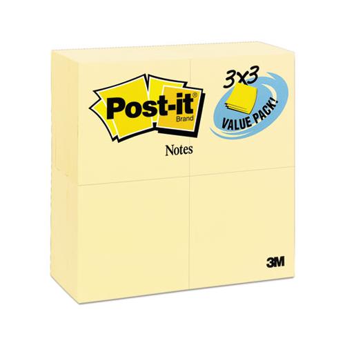 Original Pads In Canary Yellow, 3 X 3, 90-sheet, 24-pack