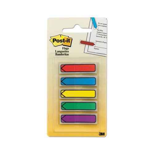 Arrow 1-2" Page Flags, Blue-green-purple-red-yellow, 20-color, 100-pack