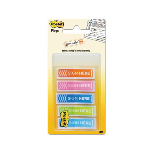 Arrow Message 1-2" Page Flags, Five Assorted Bright Colors, 100-pack