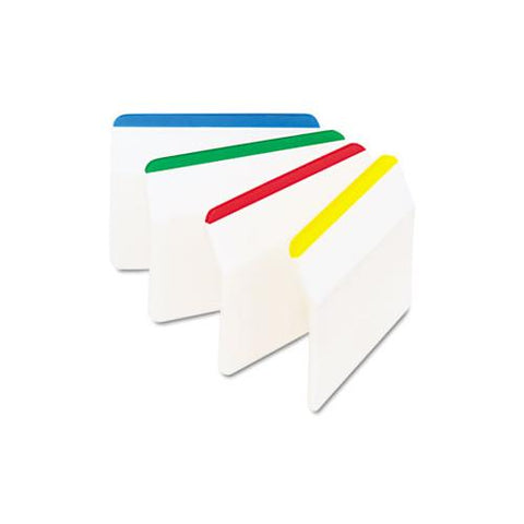 2" Angled Tabs, Lined, 1-5-cut Tabs, Assorted Primary Colors, 2" Wide, 24-pack