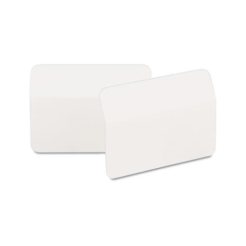 2" Angled Tabs, Color Bar, 1-5-cut Tabs, White, 2" Wide, 50-pack