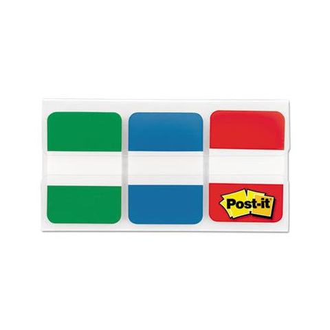 1" Tabs, 1-5-cut Tabs, Assorted Primary Colors, 1" Wide, 66-pack