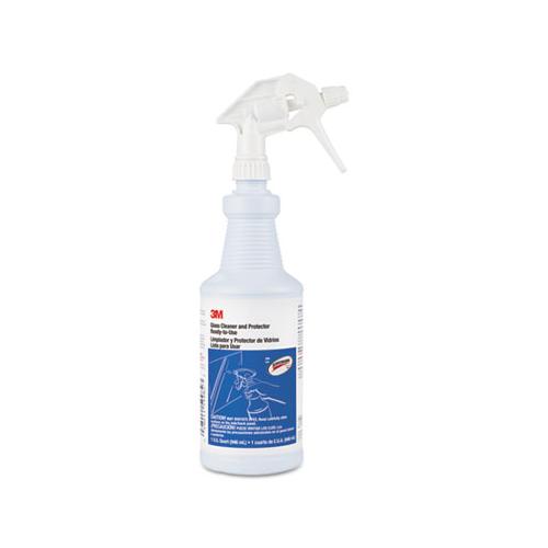 Ready-to-use Glass Cleaner With Scotchgard, Apple Scent, 32oz Spray Bottle