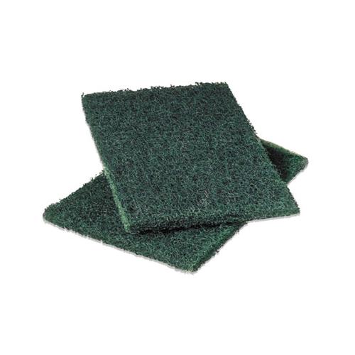 Commercial Heavy-duty Scouring Pad, Green, 6 X 9, 12-pack