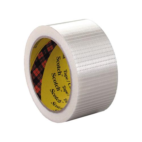 Bi-directional Filament Tape, 3" Core, 50 Mm X 50 M, Clear