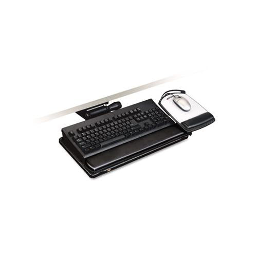 Easy Adjust Keyboard Tray, Highly Adjustable Platform, 23" Track, Black