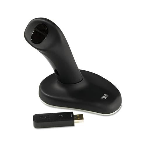 Ergonomic Wireless Three-button Optical Mouse, 2.4 Ghz Frequency-30 Ft Wireless Range, Right Hand Use, Black