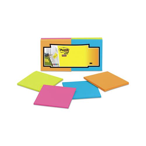 Full Stick Notes, 3 X 3, Assorted Rio De Janeiro Colors, 25 Sheets-pad, 12-pack