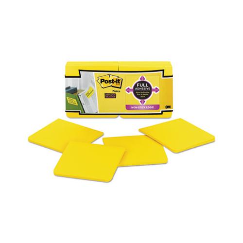 Full Stick Notes, 3 X 3, Electric Yellow, 25 Sheets-pad, 12-pack