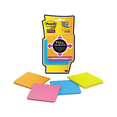 Full Stick Notes, 3 X 3, Assorted Rio De Janeiro Colors, 25 Sheets-pad, 4-pack