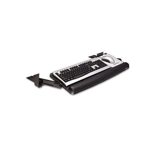 Adjustable Under Desk Keyboard Drawer, 27.3w X 16.8d, Black