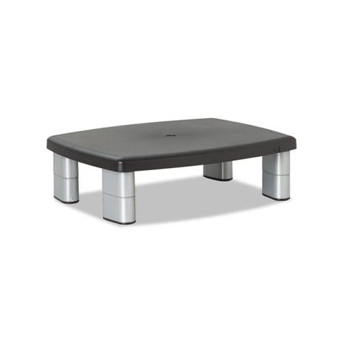 Adjustable Height Monitor Stand, 15 X 12 X 2.63 To 5.88, Black-silver