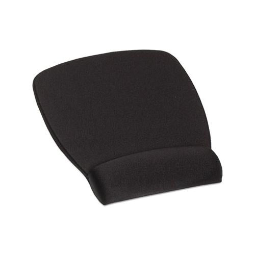 Antimicrobial Foam Mouse Pad Wrist Rest, Nonskid Base, Black