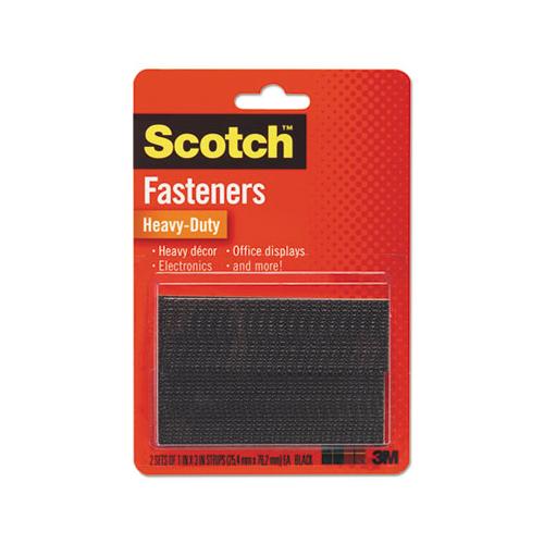 Heavy-duty All-weather Fasteners, 1" X 3", Black, 2-pack