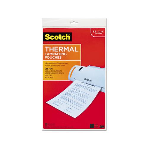 Laminating Pouches, 3 Mil, 8.5" X 14", Gloss Clear, 20-pack