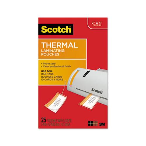 Laminating Pouches, 5 Mil, 2.5" X 4.2", Gloss Clear, 25-pack