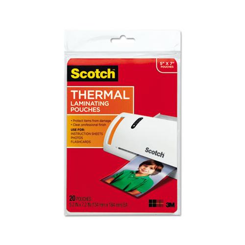 Laminating Pouches, 5 Mil, 5" X 7", Gloss Clear, 20-pack
