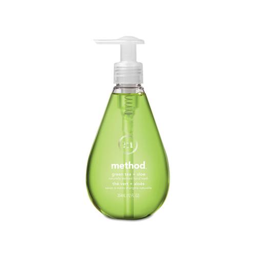 Gel Hand Wash, Green Tea + Aloe, 12 Oz Pump Bottle, 6-carton