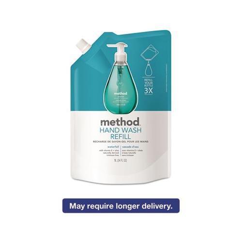 Gel Hand Wash Refill, Waterfall, 34 Oz Pouch, 6-carton