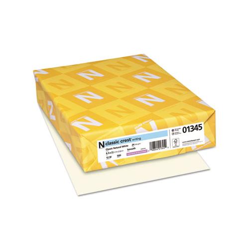Classic Crest Stationery, 24 Lb, 8.5 X 11, Classic Natural White, 500-ream