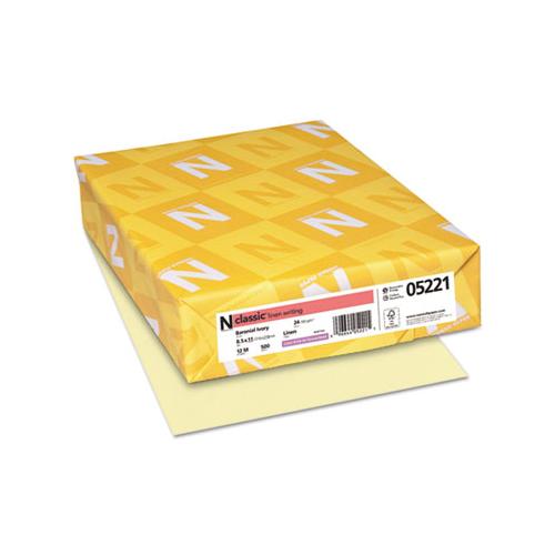 Classic Linen Stationery, 24 Lb, 8.5 X 11, Baronial Ivory, 500-ream