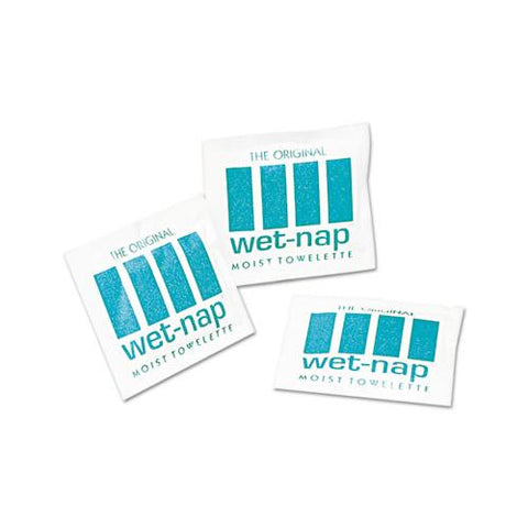 Wet-nap Premoistened Towelettes, 5 X 7 3-4, White, 100-pack, 10 Packs-carton