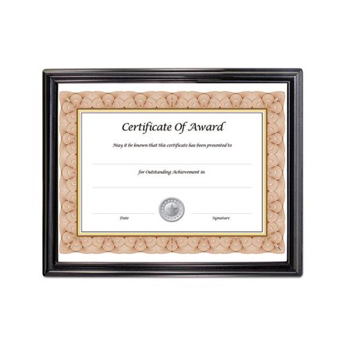 Ez Mount Document Frame, Plastic Face, 8.5 X 11, Black
