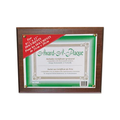 Award-a-plaque Document Holder, Acrylic-plastic, 10-1-2 X 13, Walnut