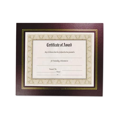 Leatherette Document Frame, 8-1-2 X 11, Burgundy, Pack Of Two