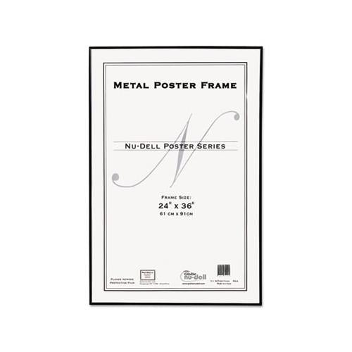 Metal Poster Frame, Plastic Face, 24 X 36, Black