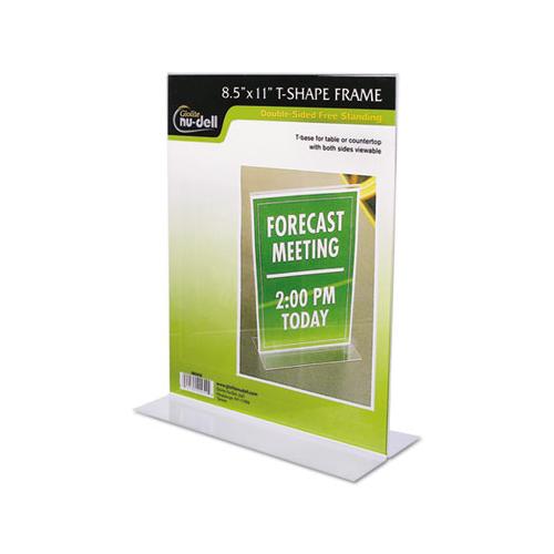Clear Plastic Sign Holder, Stand-up, 8 1-2 X 11